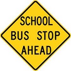 School Bus Stop Ahead