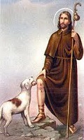 Saint Roch, patron saint of diseased cattle