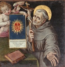 Saint Bernardine, patron saint of respiratory ailments