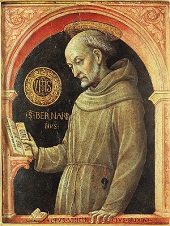 Saint Bernardine, patron saint of public speakers